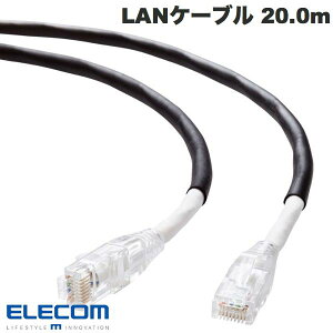 ELECOM �G���R�� LAN�P�[�u�� CAT6A ���O�Ή� 20m �u���b�N # LD-GPAOS/BK20 �G���R�� (�����P�[�u��)