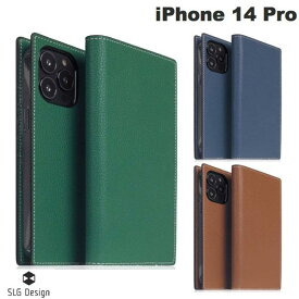 [ネコポス送料無料] SLG Design iPhone 14 Pro Hybrid Grain Leather Case 本革 手帳型ケース エスエルジー デザイン (スマホケース・カバー)