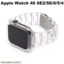 [ネコポス送料無料] WEARPLANET Apple Watch 40mm SE 第2世代 / SE / 6 / 5 / 4 保護ケース付きクリアチェーンバンド クリア # WP23105AW ウェアプラネット (アップルウォッチケース カバー) レディース