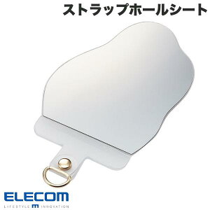 ELECOM エレコム ストラップホールシート &Me 1口タイプ 1枚入り ミラー # P-STHD1DEMR エレコム (スマホストラップホルダー)