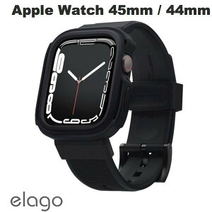 elago Apple Watch 45mm Series 9 / 8 / 7 / 44mm SE 3 / 2 / 1 / Series 6 / 5 / 4 oȟ^ ARMOR CASE Black # EL_W45CSTPAH_BK GS Y