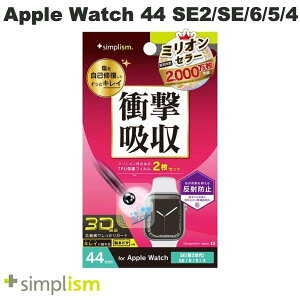 gjeB Simplism Apple Watch 44mm SE 2 / SE / 6 / 5 / 4 Ռz Sʕی쎩ȎtB 2Zbg ˖h~ VvY
