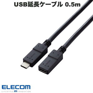 ELECOM �G���R�� USB�����P�[�u�� 5Gbps USB Type-C �P�[�u�� ���X�^�C�v USB Power Delivery�Ή� �m�[�}�� 0.5m �u���b�N # USB3-ECC05BK �G���R�� (�P�[�u��) �}���[�d�Ή�