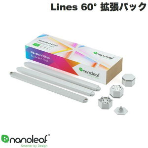 Nanoleaf Lines 60° �g���p�b�N 3�{���� # NL59-E-0001LW-3PK �i�m���[�t ���C�g�p�l�� �Q�[�~���O nss25