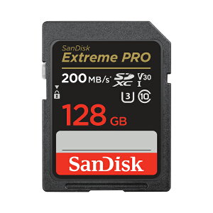 SanDisk 128GB SDXC Extreme PRO UHS-I V30 COpbP[W R=200/W=90 4KΉ # SDSDXXD-128G-GN4IN TfBXN (SDHC [J[h)