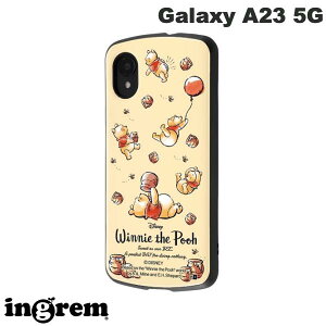 ingrem Galaxy A23 5G ディズニーキャラクター 耐衝撃ケース MiA プーさんとはちみつ # IN-DGA23AC4/PO12 イングレム (アンドロイドスマホケース・カバー) キャラクター かわいい