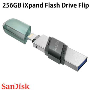 SanDisk 256GB iXpand Flash Drive Flip Lightning / USB A 2in1 tbVhCu COpbP[W # SDIX90N-256G-GN6NE TfBXN (CgjOڑtbV[)
