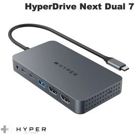 【あす楽】 HYPER++ HyperDrive Next Dual 4K HDMI 7 Port USB-C ハブ PD対応 急速充電 USB3.2 10Gbps USB-A 高速データ転送 3.5mmオーディオジャック # HP-HD7002GL ハイパー (USB Type-C アダプタ)