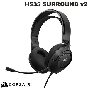 Corsair HS35 SURROUND v2 3.5mm �L�� �Q�[�~���O�w�b�h�Z�b�g Carbon # CA-9011386-AP �R���Z�A (�w�b�h�Z�b�g) cbf25