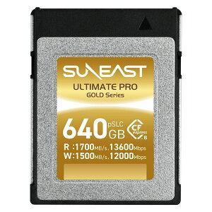SUNEAST 640GB ULTIMATE PRO GOLD Series CFexpress Type B Card pSLC R:1700MB/s W:1500MB/s # SE-CFXB640S1700 TC[Xg ([J[h)