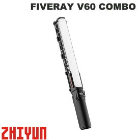 ZHIYUN FIVERAY (ファイブレイ) V60 COMBO LEDライト ブラック 60Wポータブル ライトワンド # ジーウン (カメラアクセサリー)