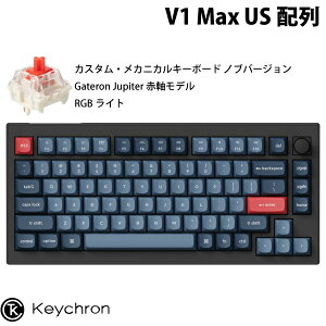 Keychron V1 Max QMK/VIA J[{ubN Macpz L / Bluetooth 5.1 CX Ή eL[X zbgXbv Gateron Jupiter Ԏ RGBCg JX^JjJL[{[h muo[W 