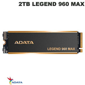 ADATA 2TB LEGEND 960 MAX PCIe Gen4 x4 M.2 2280 Solid State Drive R=7400MB/s W=6800MB/s # ALEG-960M-2TCS G[f[^ (SSD)