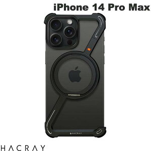 HACRAY iPhone 14 Pro Max 360 RingStandバンパー アルミ・ブラック # HR26880i14PM ハクライ (iPhone14ProMax スマホケース) MagSafe対応 耐衝撃 スタンド付き 放熱 夏