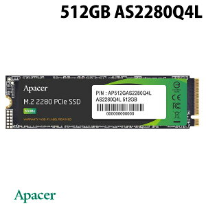Apacer 512GB AS2280Q4L M.2 SSD PCI-ExpressGen4x4 R=3600MB/s W=3000MB/s 3D TLC # AP512GAS2280Q4L-1 AyCT[ (SSD)