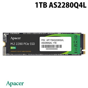 Apacer 1TB AS2280Q4L M.2 SSD PCI-ExpressGen4x4 R=3600MB/s W=3000MB/s 3D TLC # AP1TBAS2280Q4L-1 AyCT[ (SSD)