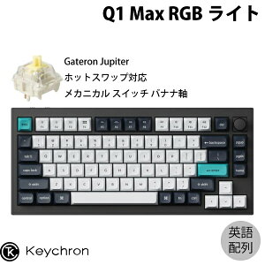 yX[p[SALE300~OFFN[|ΏہzKeychron Q1 Max QMK/VIA J[{ubN Macp L / Bluetooth 5.1 / 2.4GHz CX Ή eL[X zbgXbv Gateron Jupiter oii RGB JX^
