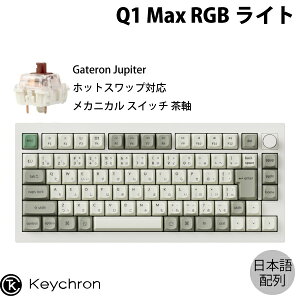 Keychron Q1 Max QMK/VIA VFzCg Mac{z L / Bluetooth 5.1 / 2.4GHz CX Ή eL[X zbgXbv Gateron Jupiter  RGBCg JX^JjJL[{[h muo[