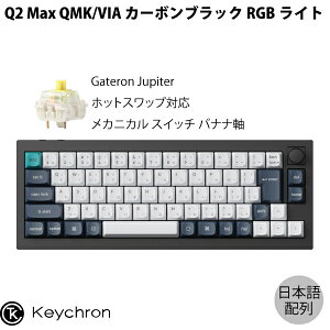 Keychron Q2 Max QMK/VIA J[{ubN Mac{z L / Bluetooth 5.1 / 2.4GHz CX Ή eL[X zbgXbv Gateron Jupiter oii RGBCg JX^JjJL[{[h m