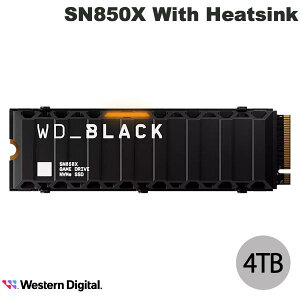 Western Digital 4TB WD_Black SN850X NVMe SSD With Heatsink PCIe Gen4 x4 # WDS400T2XHE EGX^fW^ (SSD) Q[p
