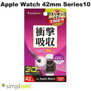 gjeB Simplism Apple Watch 42mm Series 11 / 10 Ռz ˖h~ SʕیtB 2Zbg # TR-AW2443-PT-SKAG VvY (AbvEHb`pیtB)