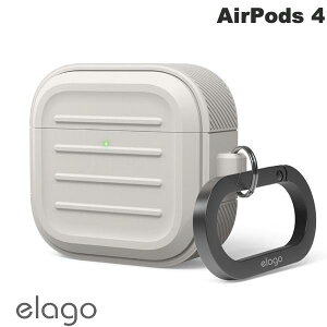 elago AirPods 4 ARMOR CASE �J���r�i�t�� �V���R���P�[�X Stone # EL_AP4CSSCA0_ST �G���S (Apple �C���z���P�[�X)