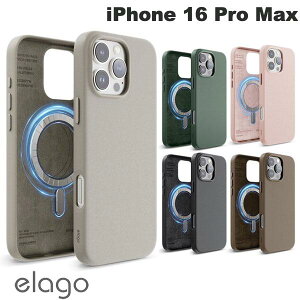 �m2024�n elago iPhone 16 Pro Max MAGNETIC LEATHER CASE �}�O�l�b�g����PU���U�[�P�[�X �G���S (�X�}�z�P�[�X�E�J�o�[) �}�O�l�b�g