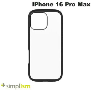 �g���j�e�B Simplism iPhone 16 Pro Max LIGHT SHIELD �Ռ��z�� �n�C�u���b�h�N���A�P�[�X �u���b�N # TR-IP24L3-LD-CLBK �V���v���Y�� (�X�}�z�P�[�X�E�J�o�[)