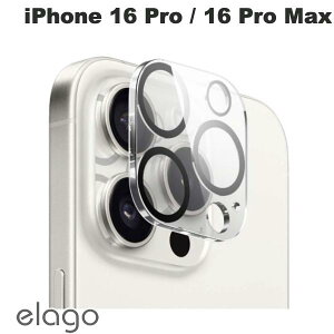 elago iPhone 16 Pro / 16 Pro Max CAMERA LENS PROTECTOR Clear ���A�J�����p�ی�t�B����(1������) # EL_IPUSPBGLZ_CL �G���S (�J���������Y�v���e�N�^�[)