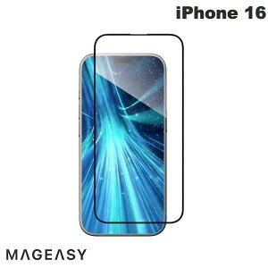 MagEasy iPhone 16 Vetro Bluelight Transparent 9HKXtB 0.6mm # ME_IPNSPEGVB_TR }OC[W[ (X}zptیKXtB)