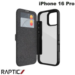 RAPTIC iPhone 16 Pro Urban Folio 蒠^nCubhP[X Black # RT_IPRCSPLUF_BK veBbN (X}zP[XEJo[)