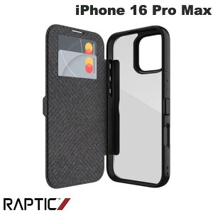 RAPTIC iPhone 16 Pro Max Urban Folio 蒠^nCubhP[X Black # RT_IPGCSPLUF_BK veBbN (X}zP[XEJo[)
