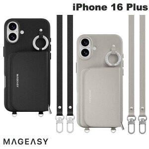 �m2024�n MagEasy iPhone 16 Plus Pouch M MagSafe�Ή� �J�[�h���[�P�[�X Black �}�O�C�[�W�[ (�X�}�z�P�[�X�E�J�o�[) �V�����_�[�X�g���b�v �}�O�l�b�g