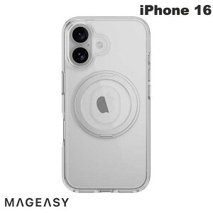 �m2024�n MagEasy iPhone 16 MagStand 360 M with Ring MagSafe�Ή��X�^���h�t���ϏՌ��P�[�X Transparent # ME_IPNCSPTM6_TR �}�O�C�[�W�[ (�X�}�z�P�[�X�E�J�o�[) �}�O�l�b�g �w�ʊ�