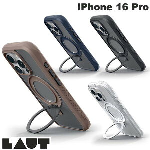 LAUT iPhone 16 Pro CRYSTAL MATTER EARTH BROWN ���E�g (�X�}�z�P�[�X�E�J�o�[) �}�O�l�b�g