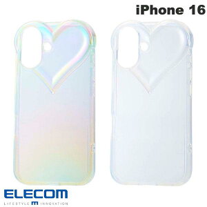 【在庫限り】ELECOM エレコム iPhone 16 ソフトケース ハートフレーム Meliano (スマホケース・カバー)