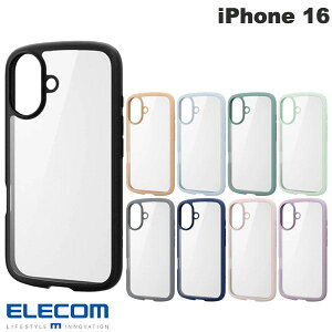 ELECOM GR iPhone 16 nCubhP[X TOUGH SLIM LITE t[J[ wʃNA XgbvV[gt (X}zP[XEJo[)