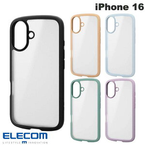 ELECOM GR iPhone 16 nCubhP[X TOUGH SLIM LITE t[J[ wʃNA VL[NA XgbvV[gt (X}zP[XEJo[)