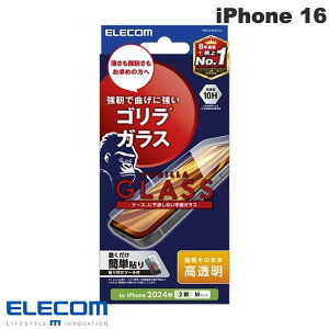 ELECOM �G���R�� iPhone 16 / 15 �K���X�t�B���� �S���� 0.21mm ������ # PM-A24AFLGO �G���R�� (�X�}�z�p�t���ی�K���X�t�B����)