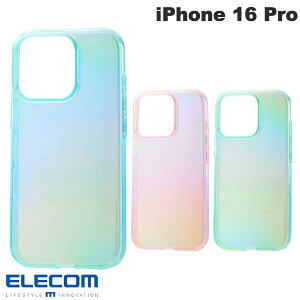 【在庫限り】ELECOM エレコム iPhone 16 Pro ソフトケース クリアオーロラ Meliano (スマホケース・カバー)
