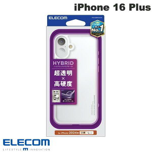 �m2024�nELECOM �G���R�� iPhone 16 Plus �n�C�u���b�h�P�[�X �X�^���_�[�h �N���A # PM-A24BHVCKCR �G���R�� (�X�}�z�P�[�X�E�J�o�[)