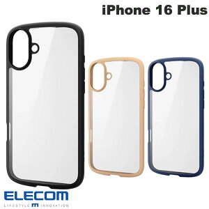 �m2024�nELECOM �G���R�� iPhone 16 Plus �n�C�u���b�h�P�[�X TOUGH SLIM LITE �t���[���J���[ �w�ʃN���A �X�g���b�v�V�[�g�t�� (�X�}�z�P�[�X�E�J�o�[)