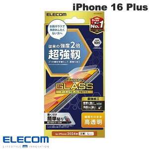 ELECOM �G���R�� iPhone 16 Plus / 15 Plus �K���X�t�B���� �����x ������ 0.25mm # PM-A24BFLGH �G���R�� (�X�}�z�p�t���ی�K���X�t�B����)