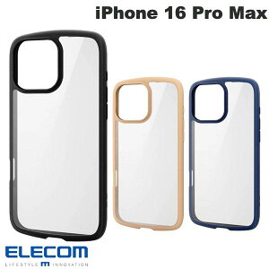 ELECOM GR iPhone 16 Pro Max nCubhP[X TOUGH SLIM LITE t[J[ wʃNA XgbvV[gt (X}zP[XEJo[)