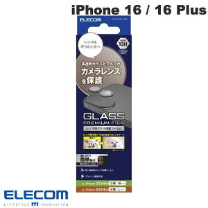 �m2024�nELECOM �G���R�� iPhone 16 / 16 Plus �J���������Y�K���X�t�B���� �u���b�N # PM-A24AFLLGBK �G���R�� (�J���������Y�v���e�N�^�[)