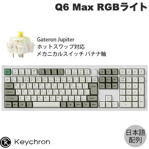 Keychron Q6 Max QMK/VIA VFzCg Mac{z L / Bluetooth 5.1 / 2.4GHz CX Ή tTCY zbgXbv Gateron Jupiter RGB oii RGBCg JX^JjJL[{[h mu