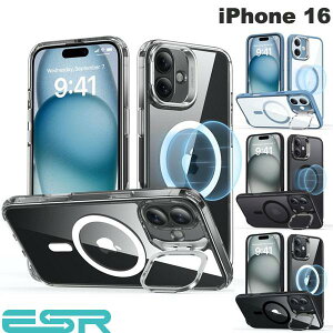 �m2024�n�y�������K�i�z ESR iPhone 16 Classic Hybrid Case with Stash Stand HaloLock MagSafe�Ή� (�X�}�z�P�[�X�E�J�o�[) �C�[�G�X�A�[��