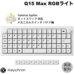 Keychron Q15 Max I[\jA(iq)ECAEg QMK/VIA zCg Macpz L / Bluetooth 5.1 / 2.4GHz Ή eL[X zbgXbv Gateron Jupiter oii RGBCg JX^JjJ
