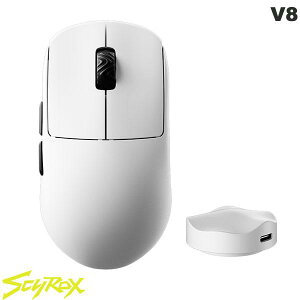 SCYROX V8 2.4GHz CX Ή 8KΉ 36g Pixart 3950ZT[ OmronwXCb` Q[~O}EX White TCbNX RXpŋ y d36g I IveBJXCb`