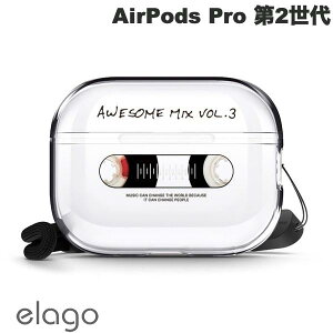 elago AirPods Pro 2 monthly elago CLEAR CASE Xgbvt TPUP[X Cassette Tape # EL_A2PCSTPMX_CT GS (Apple CzP[X)